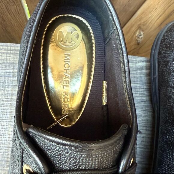 Michael Kors Boerum Sneakers Black MK Monogram Lasered Signature size 11 - Picture 11 of 16